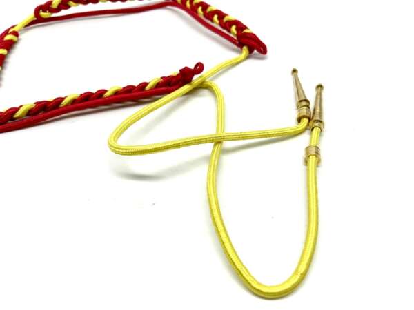 Cordone di rappresentanza in corda giallo rosso per divisa o uniforme - immagine 2