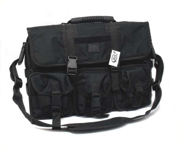 Borsa tattica militare in nylon nero con borsetta 24 ore interna
