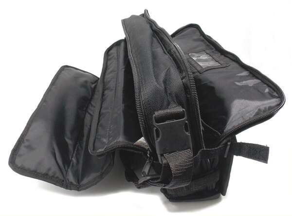 Borsa tattica militare in nylon nero con borsetta 24 ore interna - immagine 3