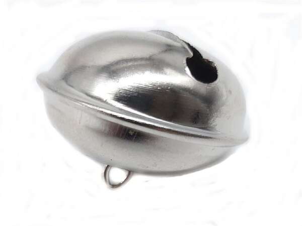 Campanella ottone nichelato 28 mm per cane leggero - immagine 3