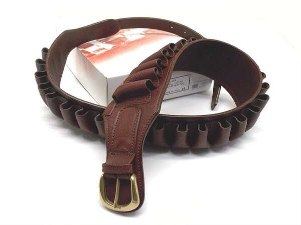 Cartuccera pelle foderata marrone scuro Delfiero - 12-25c
