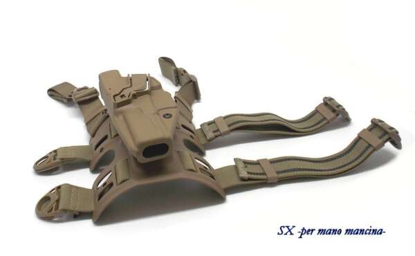 Fondina Radar polimero Glock 17 19 con cosciale - immagine 3