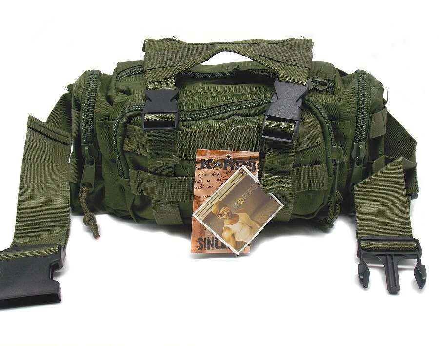 Borsa marsupio multitasche in nylon - VERDE-U