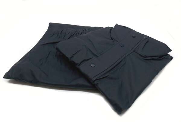Cerata giacca e pantalone in pvc antipioggia blu