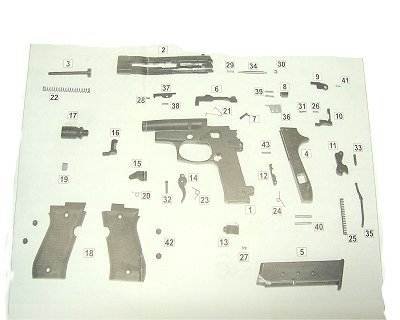 Ricambi Kit Bruni 84 a salve 9mm