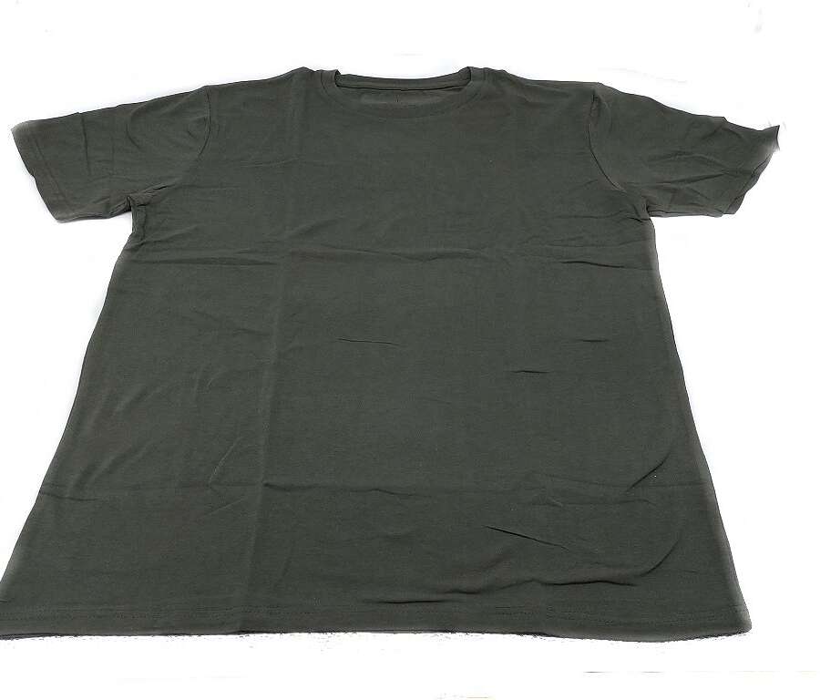 Maglietta girocollo verde militare in cotone - XXL