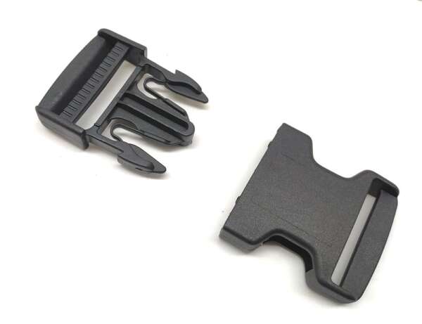 Fibbia in polimero nero H 4 cm - immagine 2