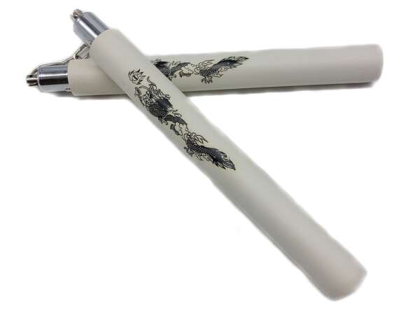 Nunchaku gomma bianca con catena per allenamento arti marziali