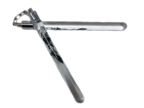Nunchaku plastica trasparente con catena per arti marziali - immagine 2