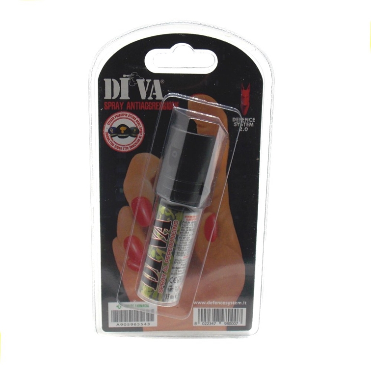 Spray al peperoncino antiaggressione DIVA 8 spruzzi