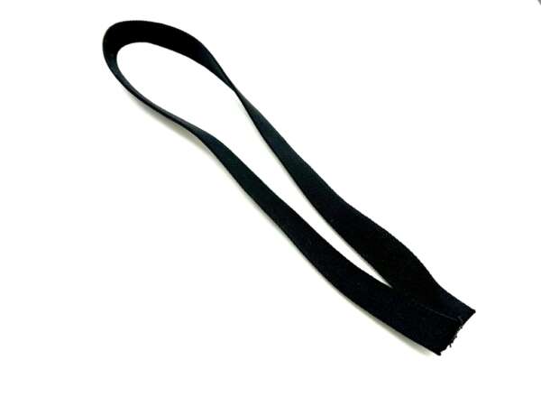 Nastro per cintura in canapa nero da 3 cm