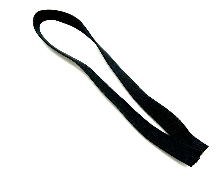 Nastro per cintura in canapa nero da 3 cm