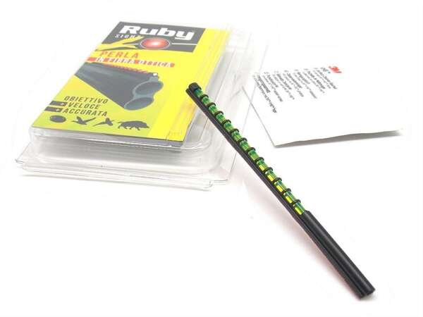 Mirino adesivo Ruby Tiro fibra ottica verde per fucile