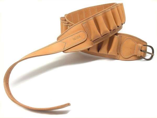 Cartuccera Delfiero cuoio extra vacchetta naturale