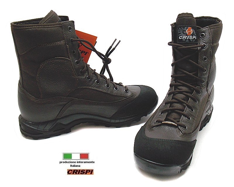 Crispi  Anfibi militari Leopard marroni