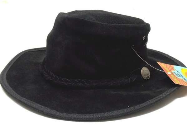 Cappello pelle scamosciata nera Cutana australiano - 57 - immagine 2