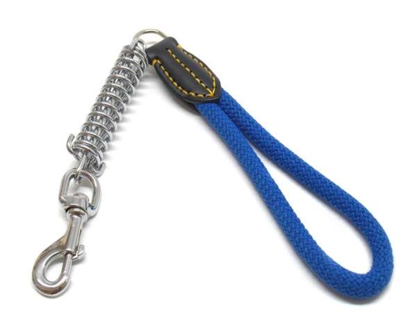 Manigliotto in corda con rinforzo in cuoio ed ammortizzatore