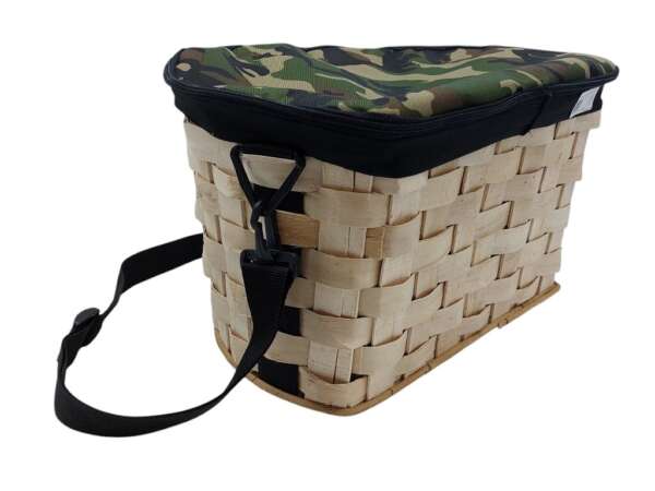 Cesta Delfiero in pioppo per funghi con tracolla - immagine 2