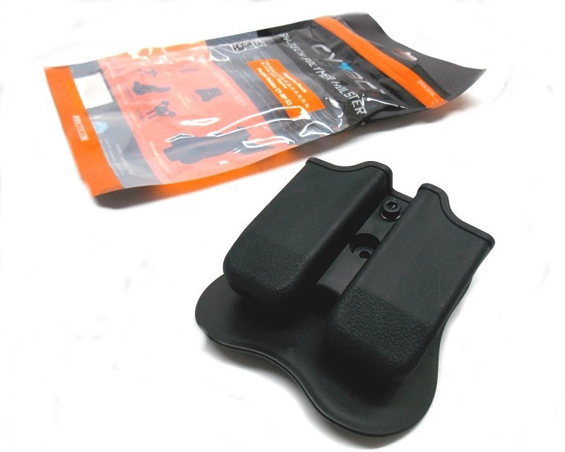 Porta caricatore Cytac doppio per Glock 17 19 in polimero