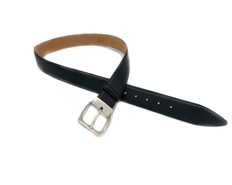 Cintura da uomo per divisa in pelle navy 40 mm - 2