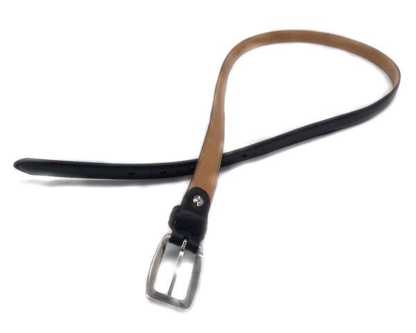 Cintura da donna per divisa in pelle navy 20 mm - 4 - immagine 2