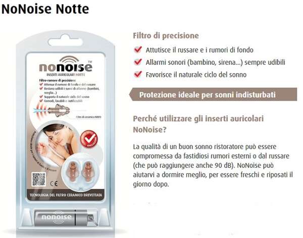 Tappi auricolari Nonoise Notte con filtro ceramica NN90 - immagine 3