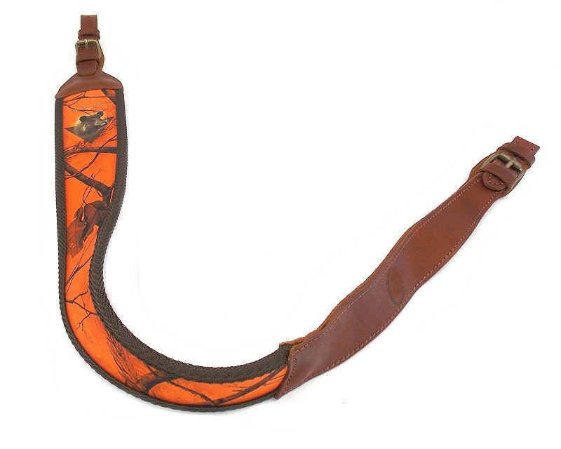Bretella Wild Zone in cuoio e neoprene per carabina