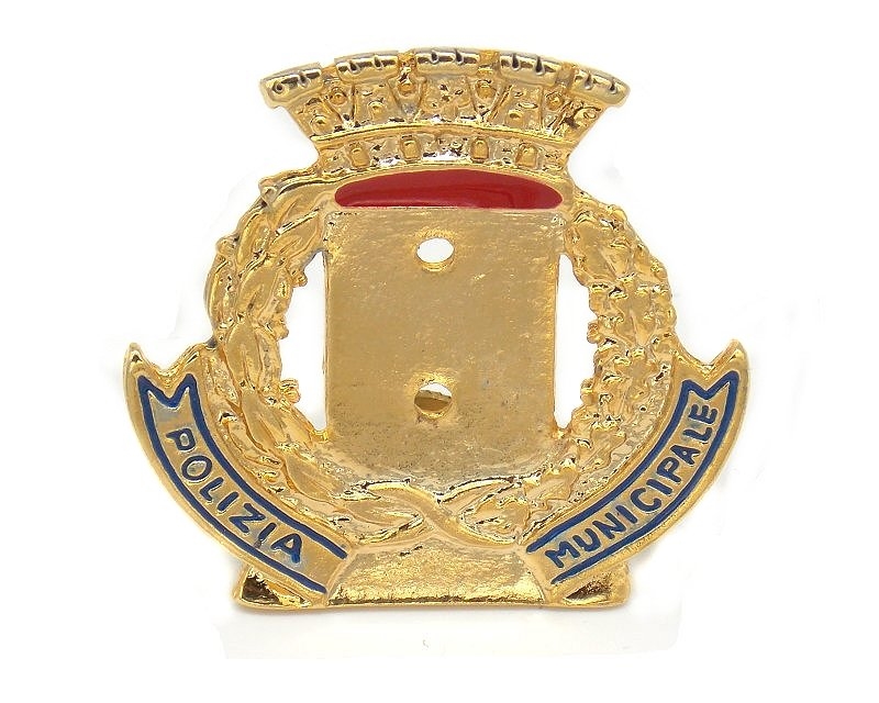 Porta fregio Polizia Municipale da berretto
