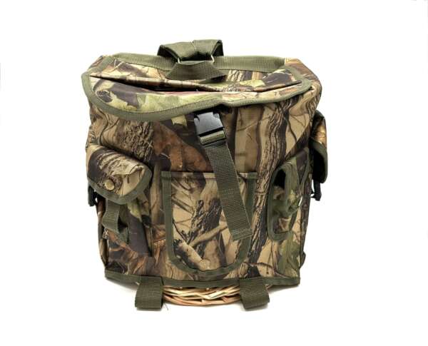 Zaino nylon Camo con gerla per funghi