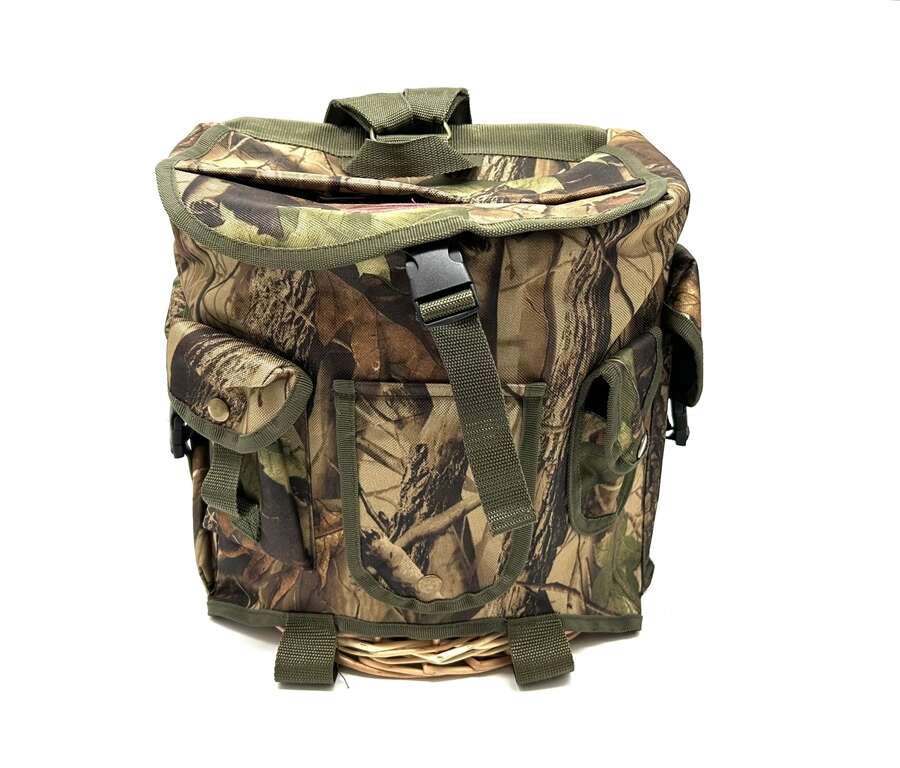 Zaino nylon Camo con gerla per funghi