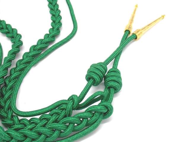 Cordone di rappresentanza verde per uniformi - immagine 3