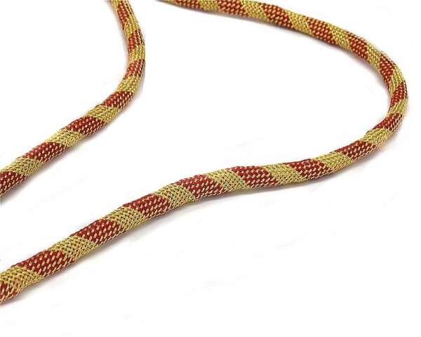 Corda in tessuto di colore oro e rosso - immagine 2