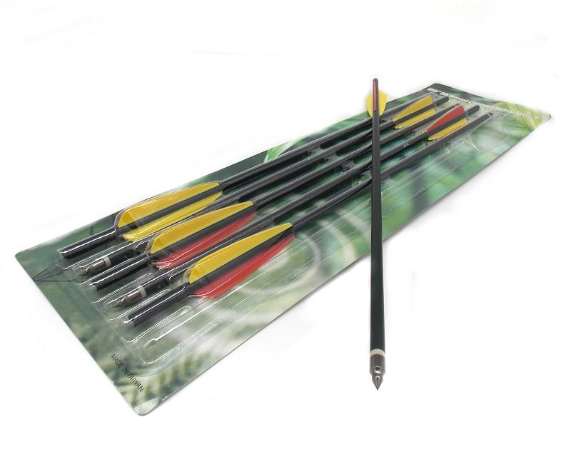 Freccia in alluminio nero 53 cm per balestra fucile