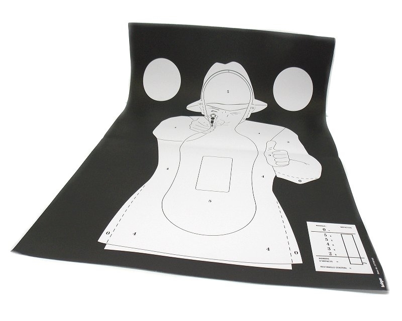 Sagoma Bianca Kruger bersaglio Police Pistol 71x51 cm