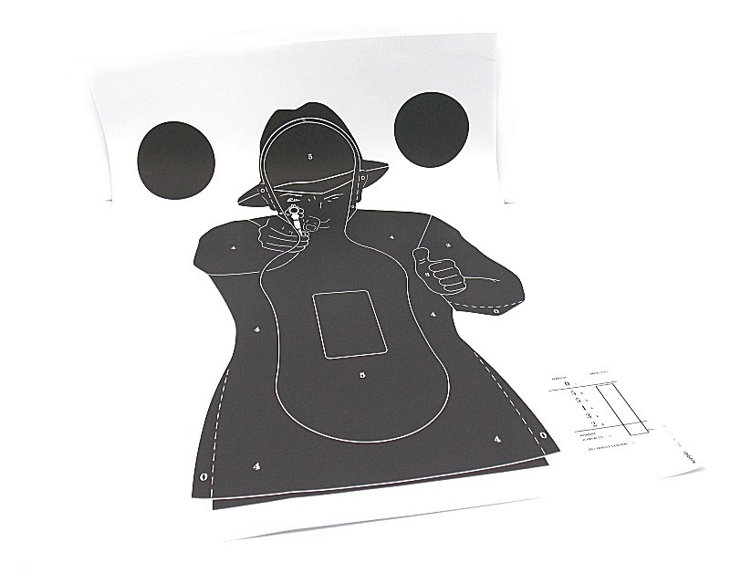 Sagoma Nera Kruger bersaglio Police Pistol 71x51 cm