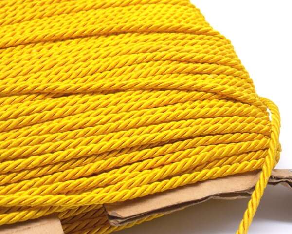 Corda in tessuto intrecciato di colore giallo - immagine 3