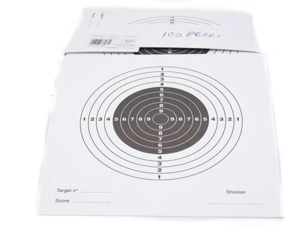 Bersaglio cartoncino bianco 14x14 per tiro a segno - immagine 3