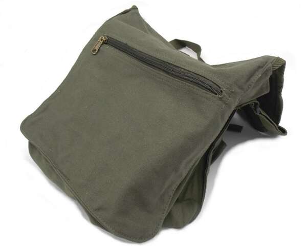 Borsa canvas Delfiero verde caccia tracolla militare - immagine 3