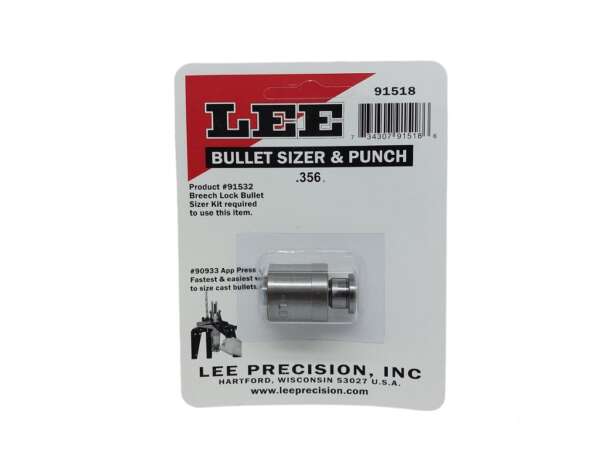 Lee bullet sizer e punch .356 91518
