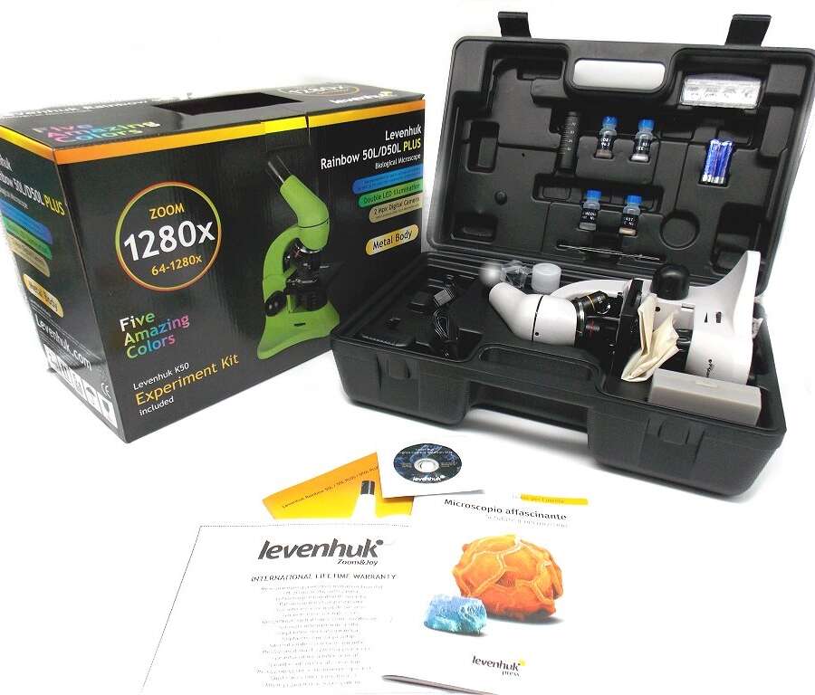 Microscopio kit Levenhuk digitale Rainbow D50L PLUS 64-1280x