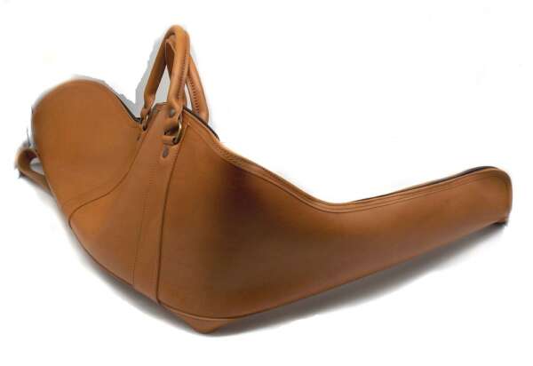 Fodero Delfiero in pelle di vitello per carabina 123 cm con bretella - immagine 2
