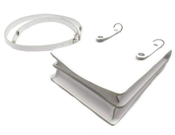 Borsello Vega doppio soffietto cuoio 1V89 - BIANCO-U - immagine 2