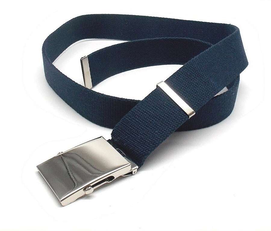 Cintura tela altezza 5 cm con fibbia inox - BLU-U