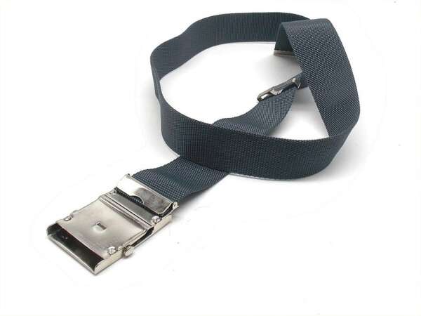 Cintura tela altezza 5 cm con fibbia inox - NERO-U - immagine 2