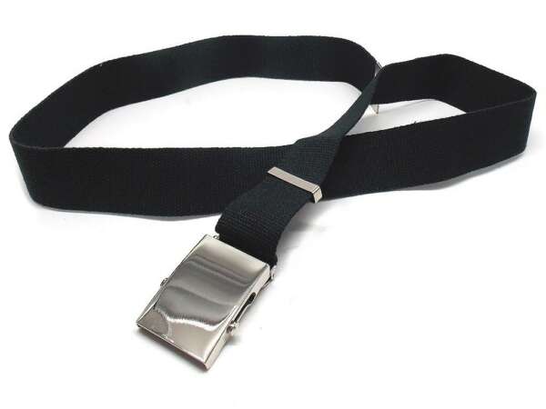 Cintura tela altezza 5 cm con fibbia inox - NERO-U - immagine 3