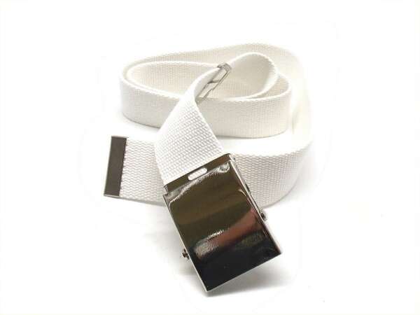 Cintura tela altezza 5 cm con fibbia inox - BIANCO-U - immagine 5