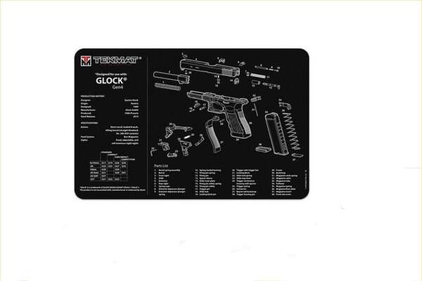 Tappetino Tekmat per la pulizia con stampa esploso Glock - immagine 2