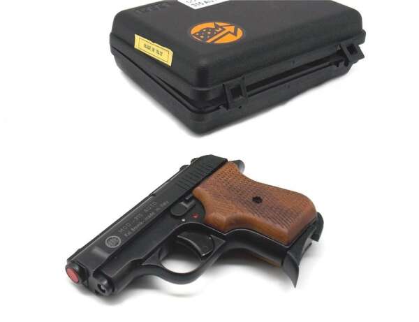 Pistola Bruni a salve 315 auto calibro 8 mm guancette in legno Top Firing