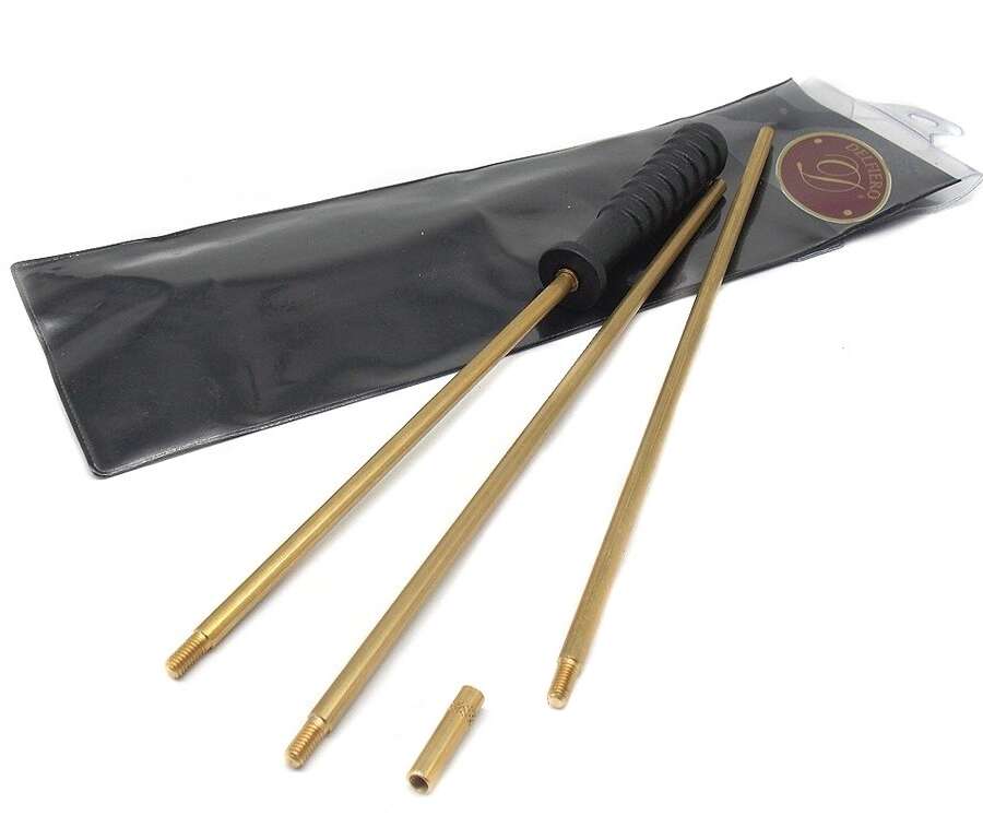 Bacchetta Delfiero ottone per pulizia fucile asta 3 pezzi con custodia