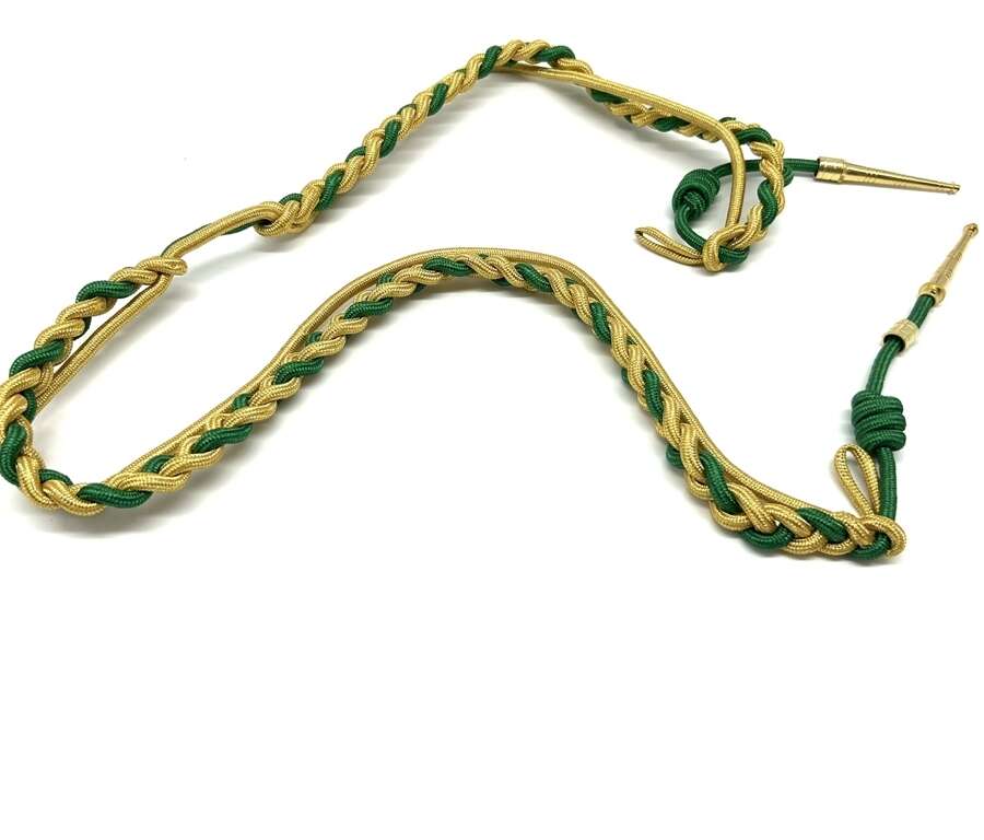 Cordone di rappresentanza oroverde per uniforme o divisa
